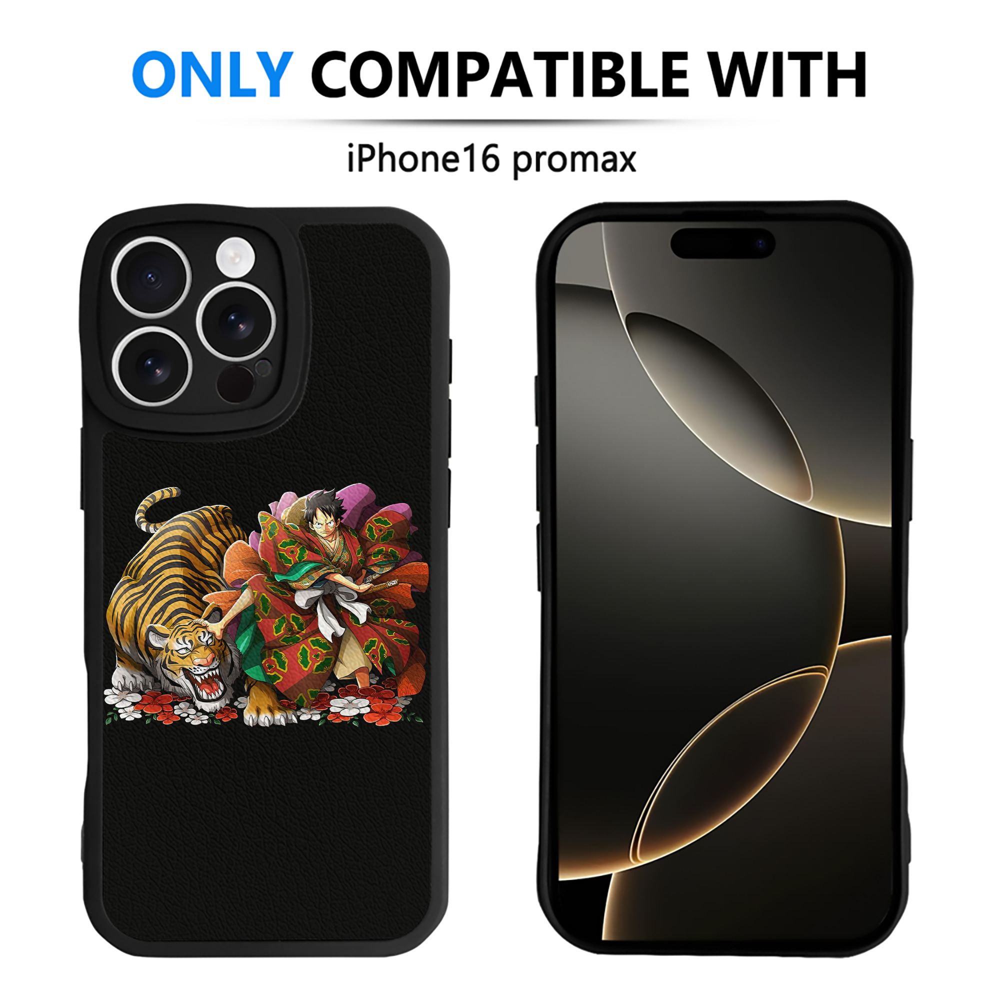 （画像用） ワンピース モンキー・D・ルフィ ONE PIECE Monkey D. Luffy 【iPhone 16シリーズ対応】シリコンスマホケース（レザー調） 材質：シリコン